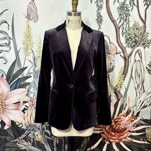 Frame Dark Grey Velvet Blazer, NWOT